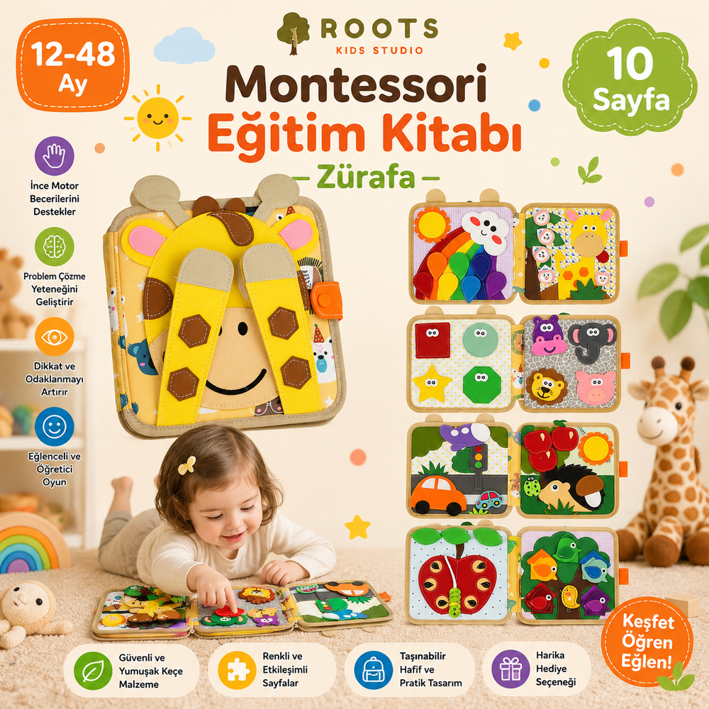 Montessori Eğitim Kitabı — Zürafa