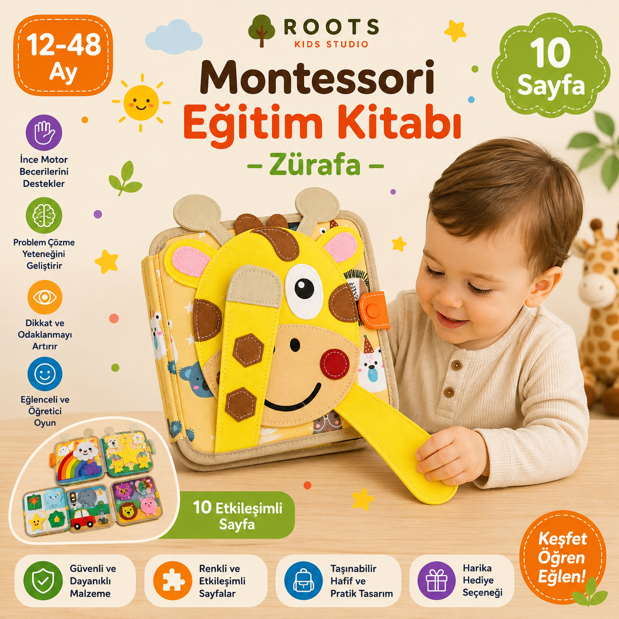 Montessori Eğitim Kitabı — Zürafa