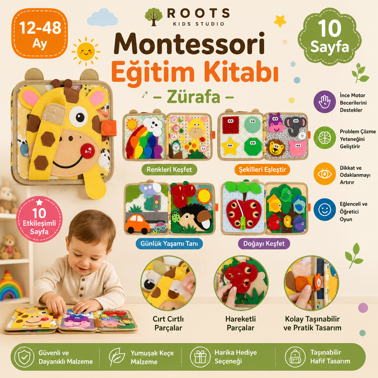 Montessori Eğitim Kitabı — Zürafa